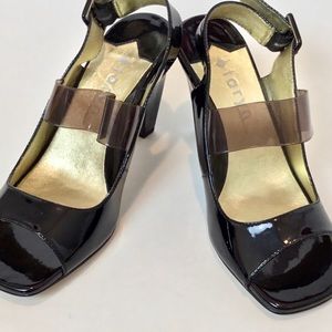 Taryn Rose open toe Patent Leather Heels